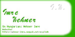 imre wehner business card